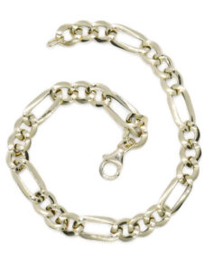 Pulsera 3x1 Oro 18k Hombre y Mujer 20 cm 6,5 mm Elegante y Ligera - Imagen 9