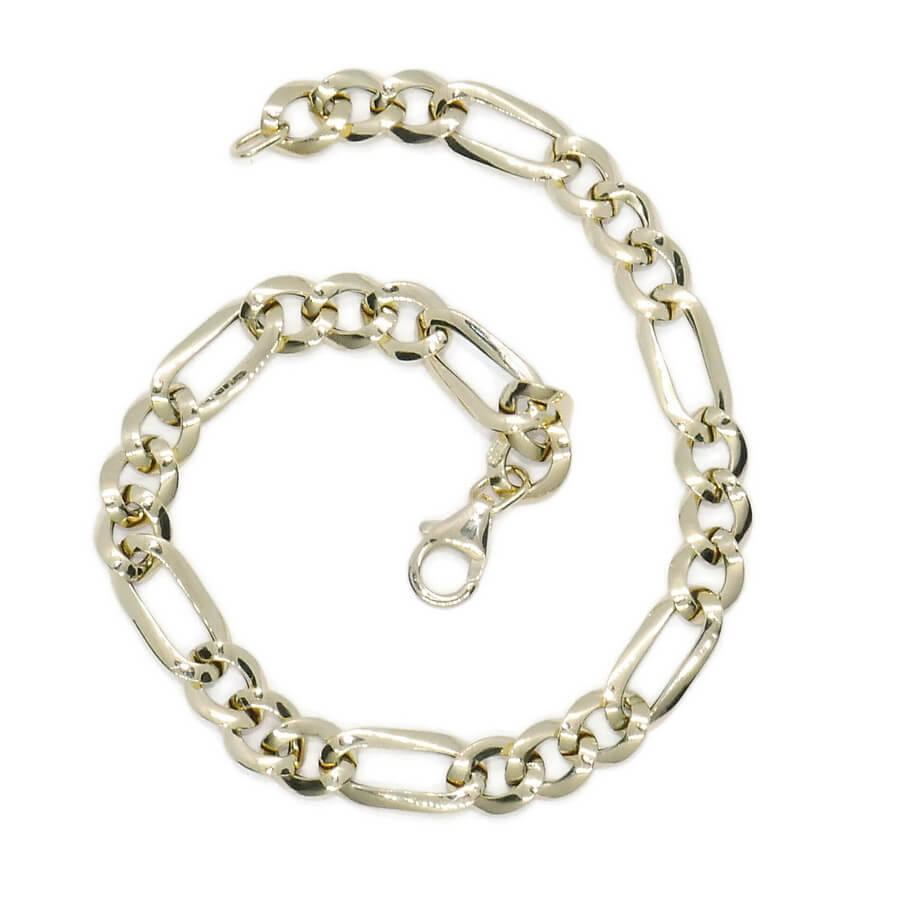 Pulsera 3x1 Oro 18k Hombre y Mujer 20 cm 6,5 mm Elegante y Ligera - Imagen 9