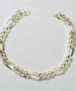 Pulsera 3x1 Oro 18k Hombre y Mujer 20 cm 6,5 mm Elegante y Ligera - Imagen 8