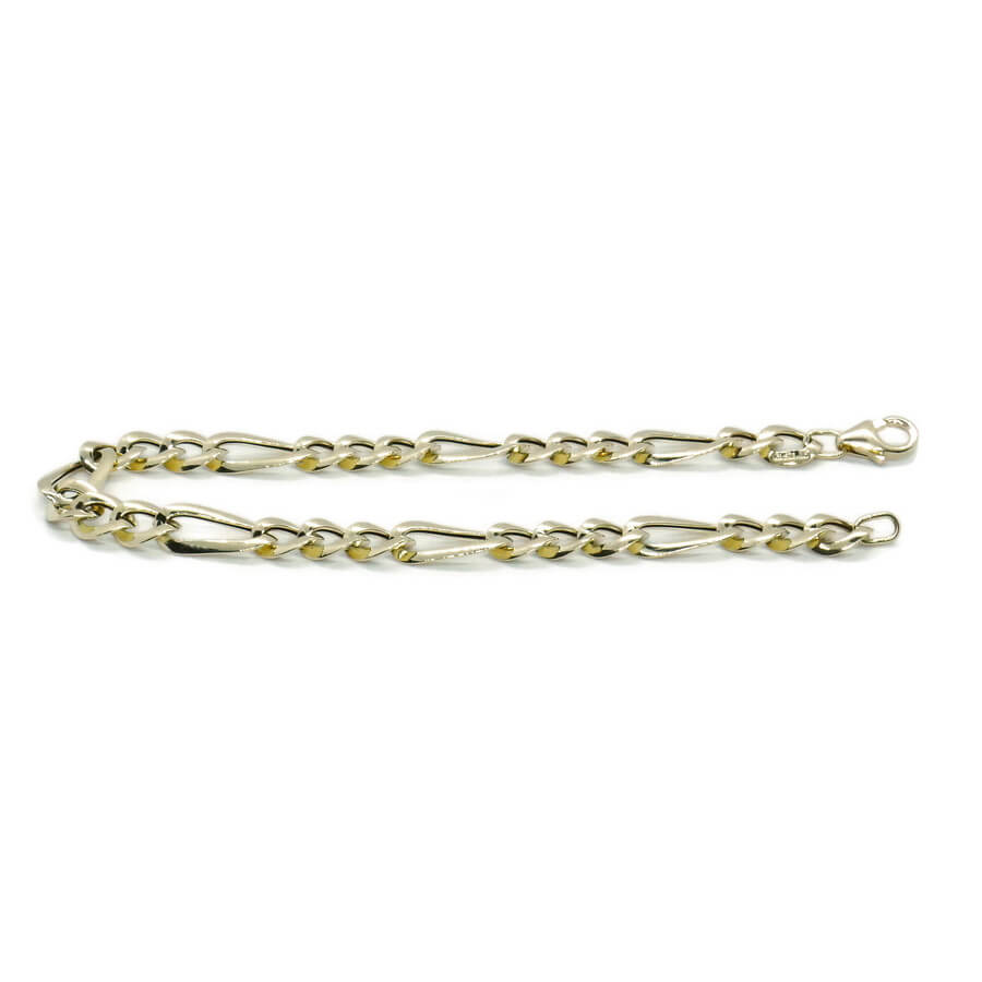 Pulsera 3x1 Oro 18k Hombre y Mujer 20 cm 6,5 mm Elegante y Ligera - Imagen 6