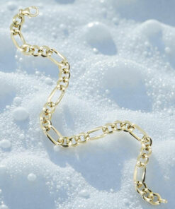 Pulsera 3x1 Oro 18k Hombre y Mujer 20 cm 6,5 mm Elegante y Ligera - Imagen 4