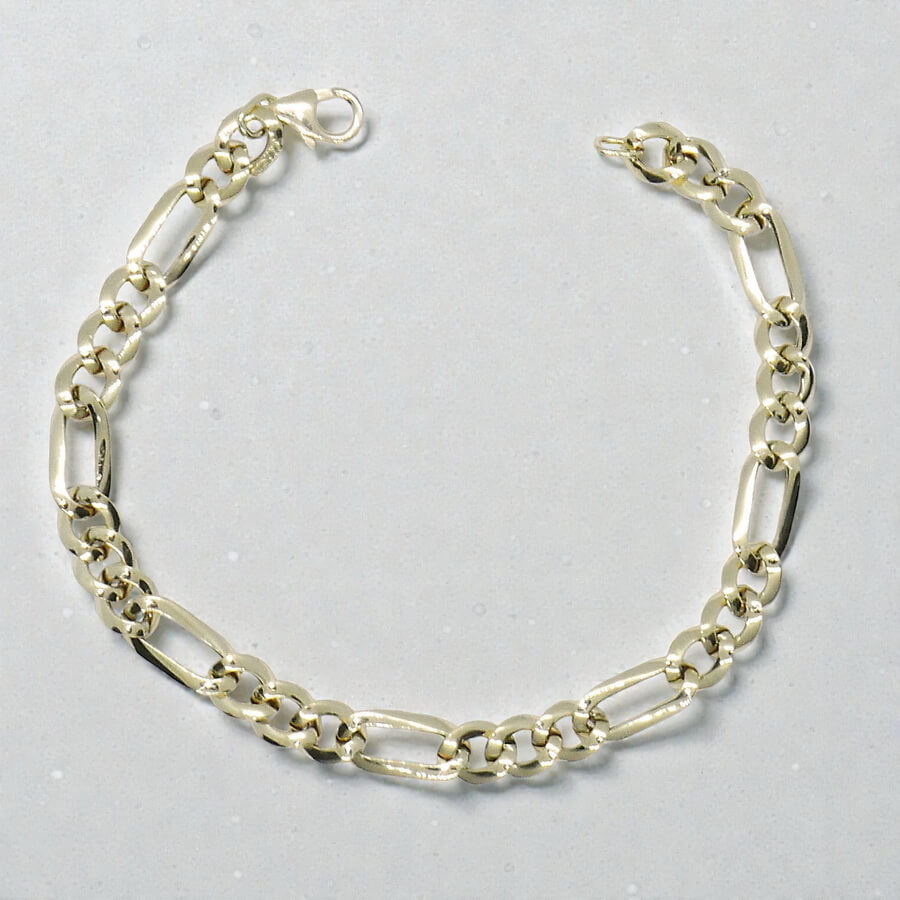 Pulsera 3x1 Oro 18k Hombre y Mujer 20 cm 6,5 mm Elegante y Ligera - Imagen 8