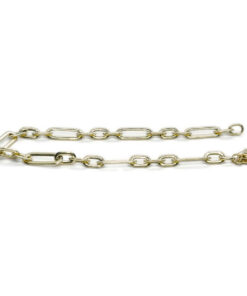 Never Say Never Pulsera Mujer Oro 18k 5mm 19cm Eslabones Forzados Combinados Elegante - Imagen 5