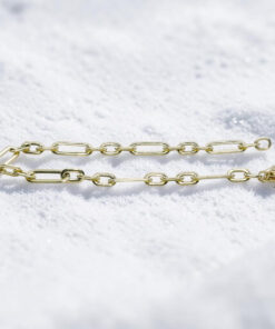 Never Say Never Pulsera Mujer Oro 18k 5mm 19cm Eslabones Forzados Combinados Elegante - Imagen 6