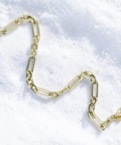 Never Say Never Pulsera Mujer Oro 18k 5mm 19cm Eslabones Forzados Combinados Elegante - Imagen 10