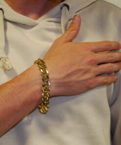 Pulsera Barbada XXL Oro 18K Hombre | 23,90 Gramos de Elegancia - Imagen 6