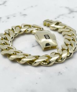 Pulsera Barbada XXL Oro 18K Hombre | 23,90 Gramos de Elegancia - Imagen 9