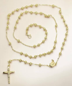 Rosario Oro Amarillo 18k con Virgen y Cruz – 61 cm – 10,10 gr – Rosario de Lujo - Imagen 8