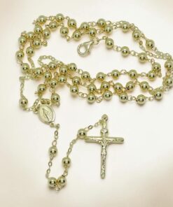 Rosario Oro Amarillo 18k con Virgen y Cruz – 61 cm – 10,10 gr – Rosario de Lujo - Imagen 5
