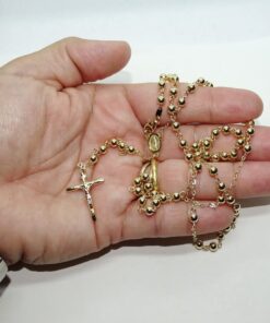 Rosario Oro Amarillo 18k con Virgen y Cruz – 61 cm – 10,10 gr – Rosario de Lujo - Imagen 3