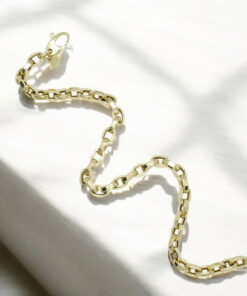 Pulsera Unisex Oro 18k Cadena Rolo Cuadrada Elegante y Fuerte - Imagen 8