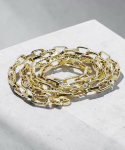 Cadena Oro Amarillo 18 Quilates para Hombre | 60 cm | Eslabones Grandes Rectangulares | 6,70 g - Imagen 8