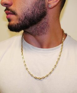 Alternative view of Cadena Oro Amarillo 18k – 8,80 Gramos – 60 cm – Diseño Italiano con Greca y Cierre Mosquetón Buscar en esta página