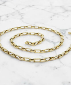 Cadena Oro Amarillo 18k – 8,80 Gramos – 60 cm – Diseño Italiano con Greca y Cierre Mosquetón Buscar en esta página - Imagen 6