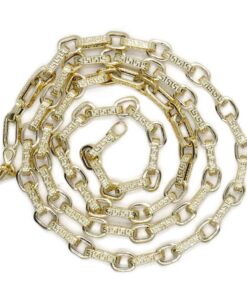 Cadena Oro Amarillo 18k – 8,80 Gramos – 60 cm – Diseño Italiano con Greca y Cierre Mosquetón Buscar en esta página