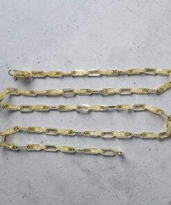 Cadena de Oro 18 Quilates para Hombre | 60 cm | Diseño Greca y Eslabones Rectangulares | 14,25 g - Imagen 6