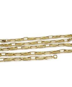 Cadena de Oro 18 Quilates para Hombre | 60 cm | Diseño Greca y Eslabones Rectangulares | 14,25 g - Imagen 9