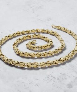 Cadena Hombre Oro Amarillo 18 Quilates 22,55 g – 60 cm – Diseño Forzado con Greca Grabada – Cierre Mosquetón - Imagen 10