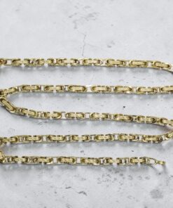 Cadena Hombre Oro Amarillo 18 Quilates 22,55 g – 60 cm – Diseño Forzado con Greca Grabada – Cierre Mosquetón - Imagen 6