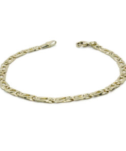 Pulsera de Oro macizo Amarillo 18k Ojo de Tigre 4mm 19cm Hombre Mujer Joya Elegante 6.70g - Imagen 5