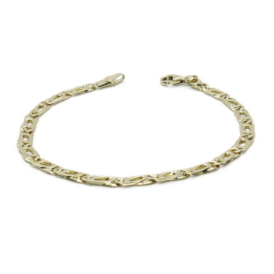Pulsera de Oro macizo Amarillo 18k Ojo de Tigre 4mm 19cm Hombre Mujer Joya Elegante 6.70g - Imagen 5