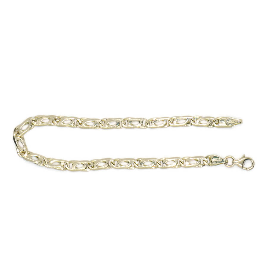 Pulsera de Oro macizo Amarillo 18k Ojo de Tigre 4mm 19cm Hombre Mujer Joya Elegante 6.70g - Imagen 9