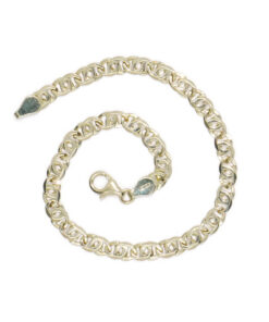 Pulsera de oro macizo de 18k ojo de perdiz 5 mm de ancha, 21,50 cm de larga. 8,70 gr pesnada para hombre. Cierre mosquetón - Imagen 8