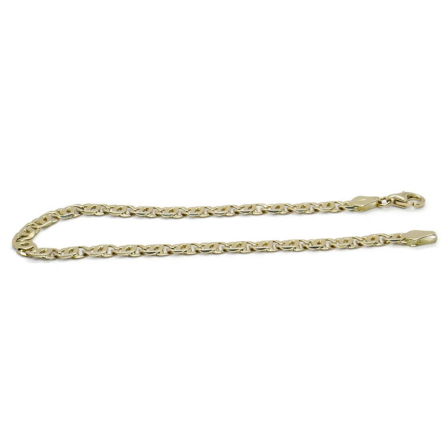 Pulsera de oro macizo de 18k ojo de perdiz 5 mm de ancha, 21,50 cm de larga. 8,70 gr pesnada para hombre. Cierre mosquetón - Imagen 10