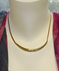 Alternative view of Collar Oro Amarillo 18K Mujer Espiga Plana 45 cm | Gargantilla de Oro con Eslabones en Disminución | Cierre Mosquetón | 12,15 g | Joya Elegante