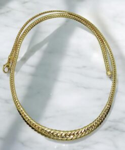 Collar Oro Amarillo 18K Mujer Espiga Plana 45 cm | Gargantilla de Oro con Eslabones en Disminución | Cierre Mosquetón | 12,15 g | Joya Elegante - Imagen 5