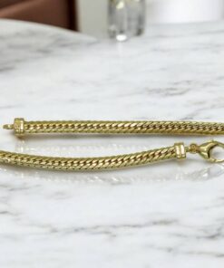 Collar Oro Amarillo 18K Mujer Espiga Plana 45 cm | Gargantilla de Oro con Eslabones en Disminución | Cierre Mosquetón | 12,15 g | Joya Elegante - Imagen 7