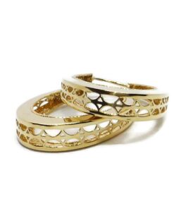 Pendientes Aro Oval Oro 18K Mujer | Aros Ovalados Calados 32 x 21 mm | 5 mm Ancho | Cierre Click | Oro Amarillo 750 | 4,00 g - Imagen 4