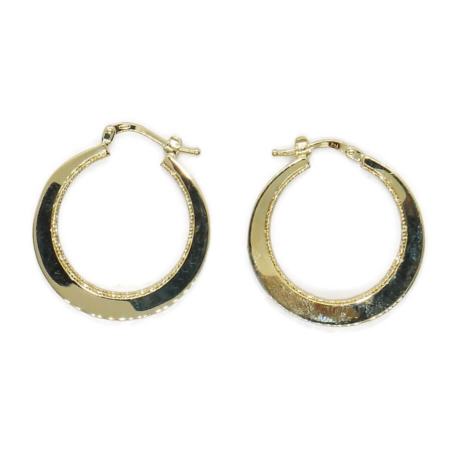 Pendientes Aro Oro 18K Mujer | Aros Calados 25 mm x 4 mm | Cierre Click | Oro Amarillo 750 | 3,90 g | Elegantes y Modernos - Imagen 4