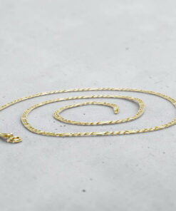 Cadena Oro Amarillo 18K Mujer 50 cm | Cadena Valentino 3x1 Plana 3 mm | Cadena Elegante para Cruz, Medalla o Colgante | Oro 750 | 3,55 g - Imagen 8