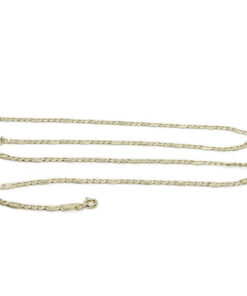 Cadena Oro Amarillo 18K Mujer 50 cm | Cadena Valentino 3x1 Plana 3 mm | Cadena Elegante para Cruz, Medalla o Colgante | Oro 750 | 3,55 g - Imagen 4