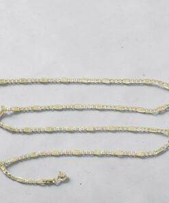 Cadena Oro Amarillo 18K Mujer 50 cm | Cadena Valentino 3x1 Plana 3 mm | Cadena Elegante para Cruz, Medalla o Colgante | Oro 750 | 3,55 g - Imagen 9