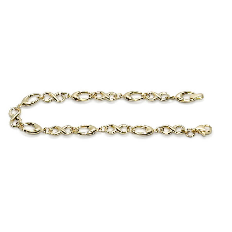 Pulsera Mujer Oro Amarillo 18K Infinito | Pulsera Oro 750 con Eslabones Ovalados | 19 cm | Cierre Mosquetón | 3,55 g | Regalo Elegante - Imagen 7
