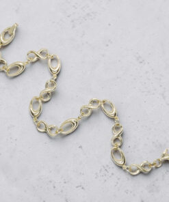 Pulsera Mujer Oro Amarillo 18K Infinito | Pulsera Oro 750 con Eslabones Ovalados | 19 cm | Cierre Mosquetón | 3,55 g | Regalo Elegante - Imagen 6