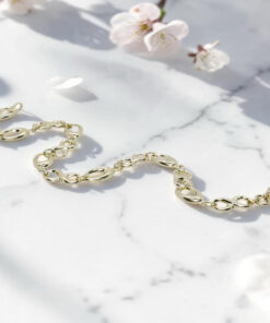 Pulsera Mujer Oro Amarillo 18K Infinito | Pulsera Oro 750 con Eslabones Ovalados | 19 cm | Cierre Mosquetón | 3,55 g | Regalo Elegante - Imagen 8