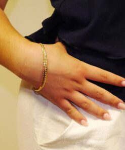 Alternative view of Pulsera Espalda de Asno en Disminución de Oro Amarillo 18K para Mujer – 20 cm – 6 mm – 4,90 g