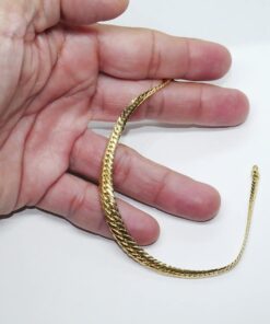 Pulsera Espalda de Asno en Disminución de Oro Amarillo 18K para Mujer – 20 cm – 6 mm – 4,90 g - Imagen 6