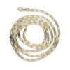 Never Say Never Cadena de oro 18k maciza 2,5 mm 60 cm 10,05 g ojo de tigre combinada oro blanco