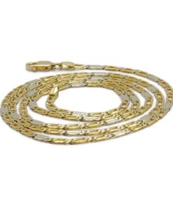 Never Say Never Cadena de oro 18k maciza 2,5 mm 60 cm 10,05 g ojo de tigre combinada oro blanco - Imagen 9