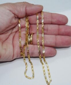 Never Say Never Cadena de oro 18k maciza 2,5 mm 60 cm 10,05 g ojo de tigre combinada oro blanco - Imagen 3