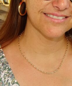 Alternative view of Cadena de Calabrotes de Oro Amarillo 18K para Mujer – 45 cm – 5 x 4 mm – 9,60 g