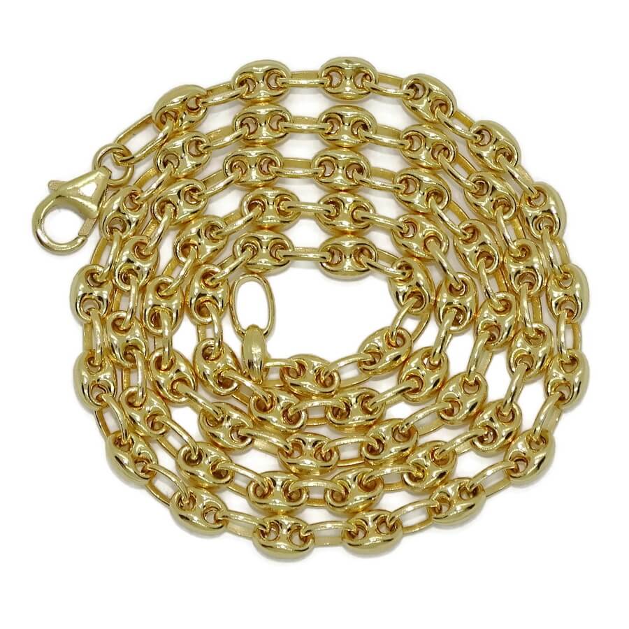 Cadena de Calabrotes de Oro Amarillo 18K para Mujer – 45 cm – 5 x 4 mm – 9,60 g - Imagen 6