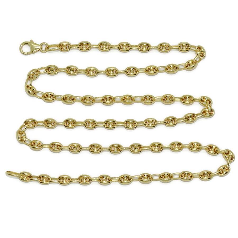Cadena de Calabrotes de Oro Amarillo 18K para Mujer – 45 cm – 5 x 4 mm – 9,60 g