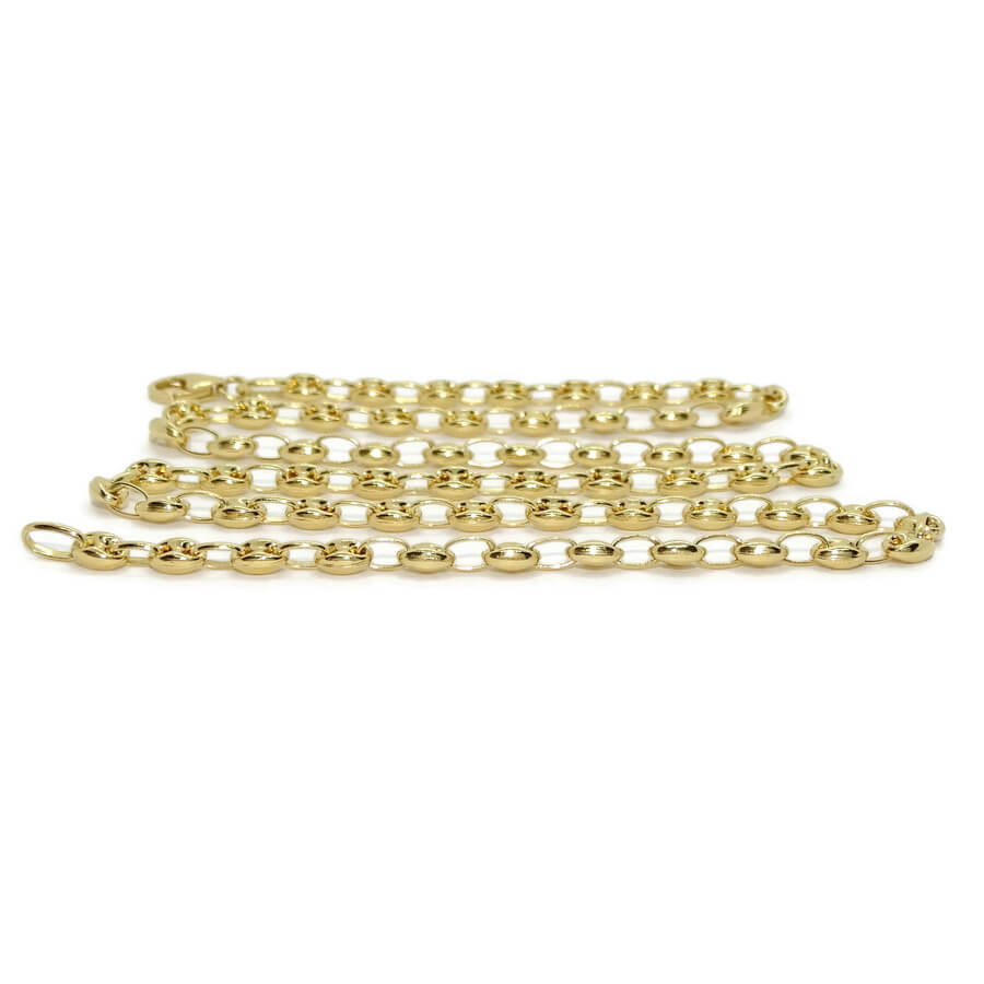 Cadena de Calabrotes de Oro Amarillo 18K para Mujer – 45 cm – 5 x 4 mm – 9,60 g - Imagen 8