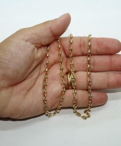 Cadena de Calabrotes de Oro Amarillo 18K para Mujer – 45 cm – 5 x 4 mm – 9,60 g - Imagen 3