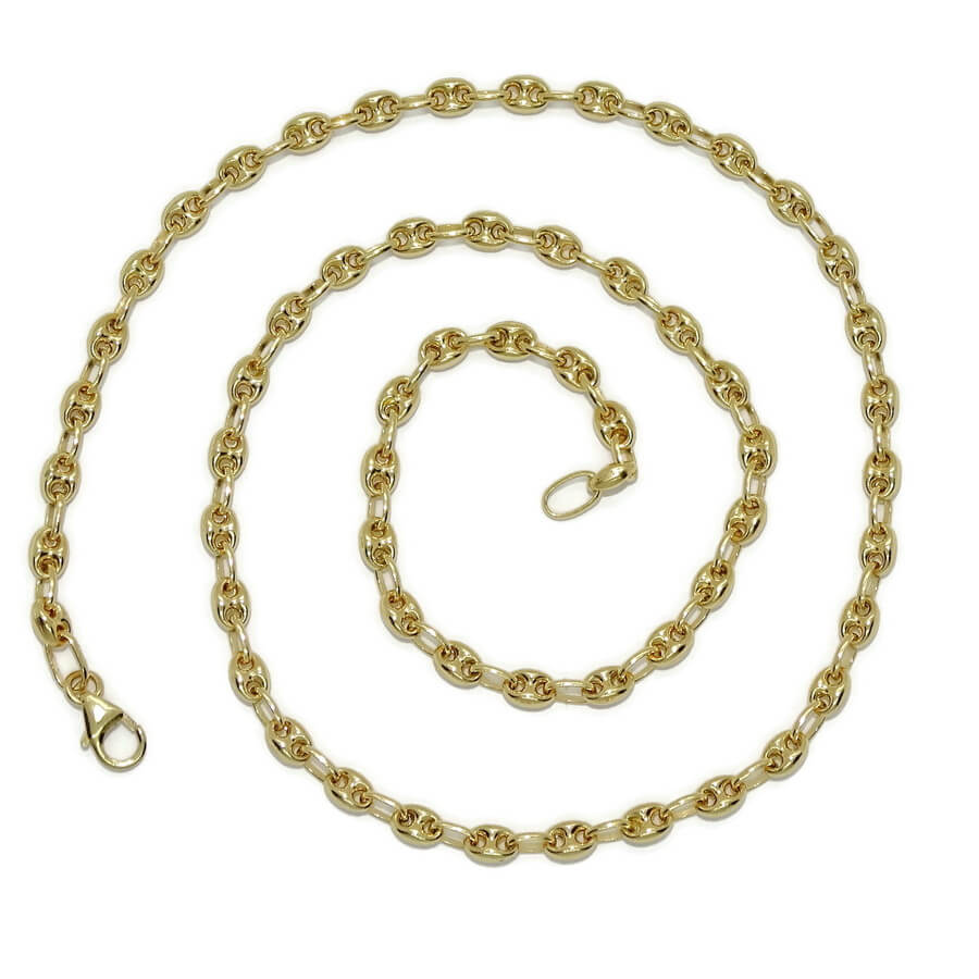 Cadena de Calabrotes de Oro Amarillo 18K para Mujer – 45 cm – 5 x 4 mm – 9,60 g - Imagen 4